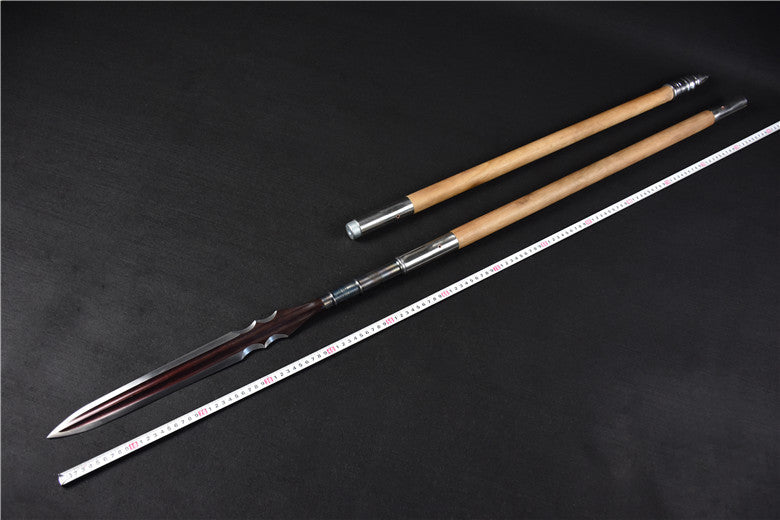 Spear,China Lance,Folding Steel Spearhead,Hardwood Rod