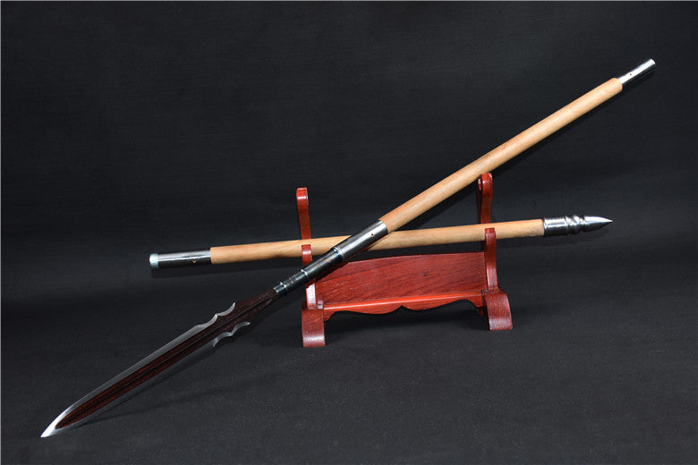 Spear,China Lance,Folding Steel Spearhead,Hardwood Rod