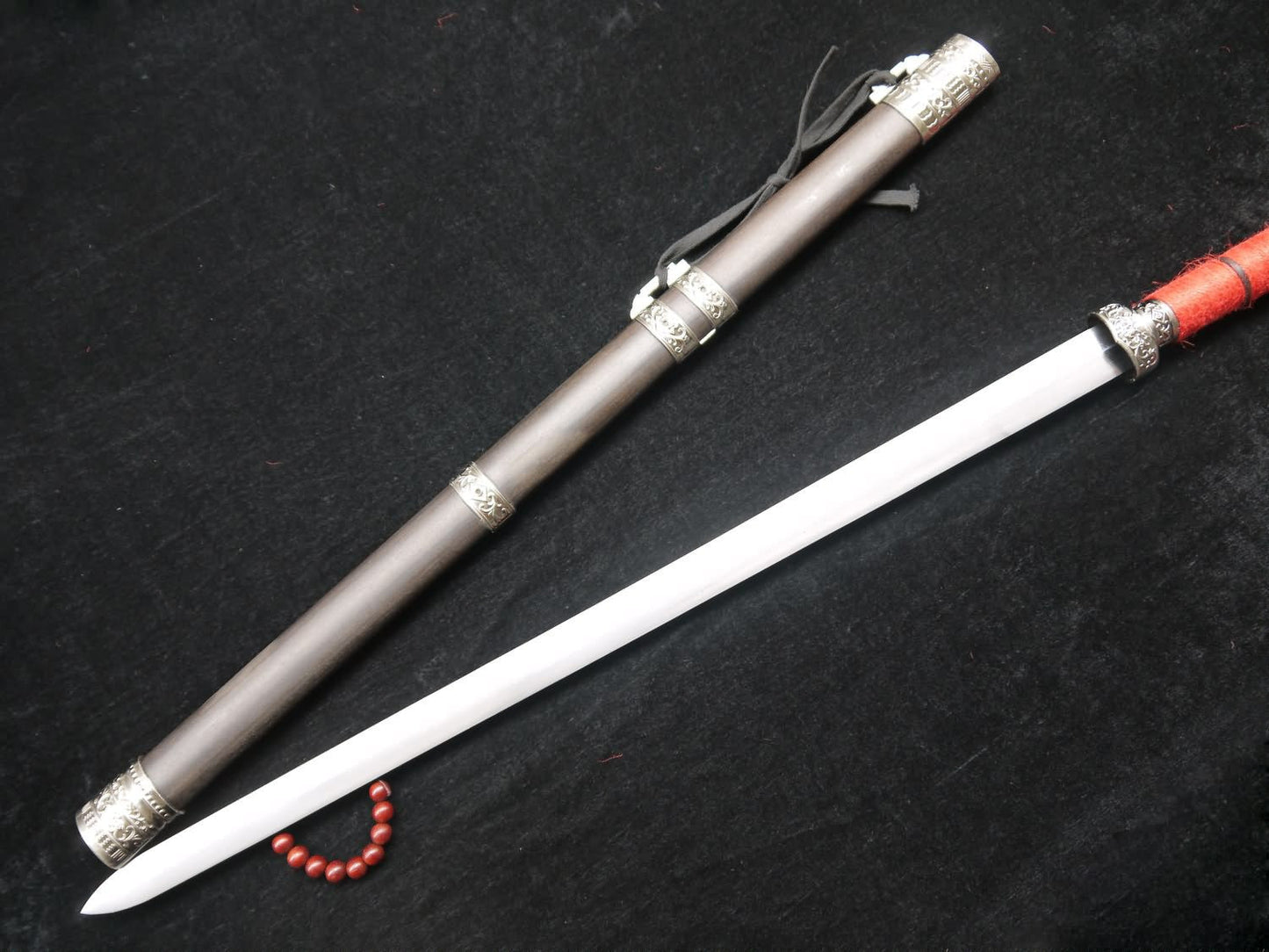 Traditional swords(High Manganese Steel blade,Black wood scabbard)Length 39"