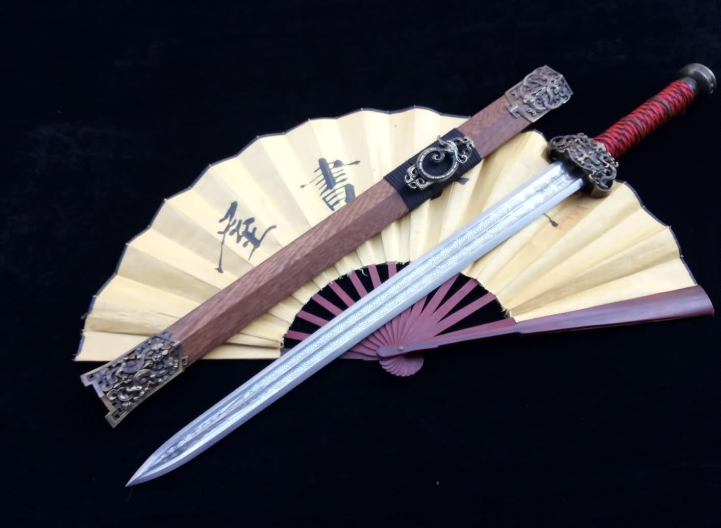 Talisman sword(High carbon steel blade,Rosewood,Alloy fitted)Length 30"