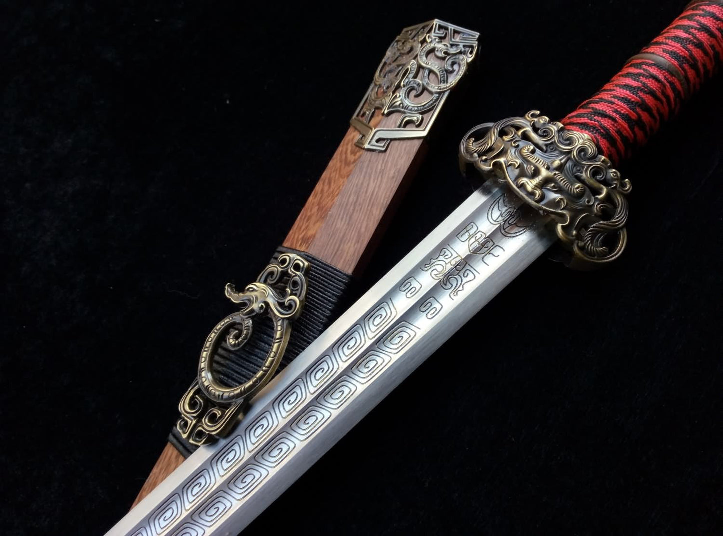 Talisman sword(High carbon steel blade,Rosewood,Alloy fitted)Length 30"