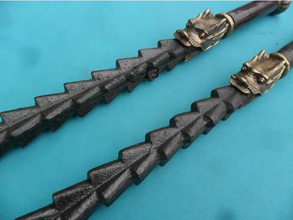 Sword breaker,Double whips(Cast iron material,Brass,Wood handle)