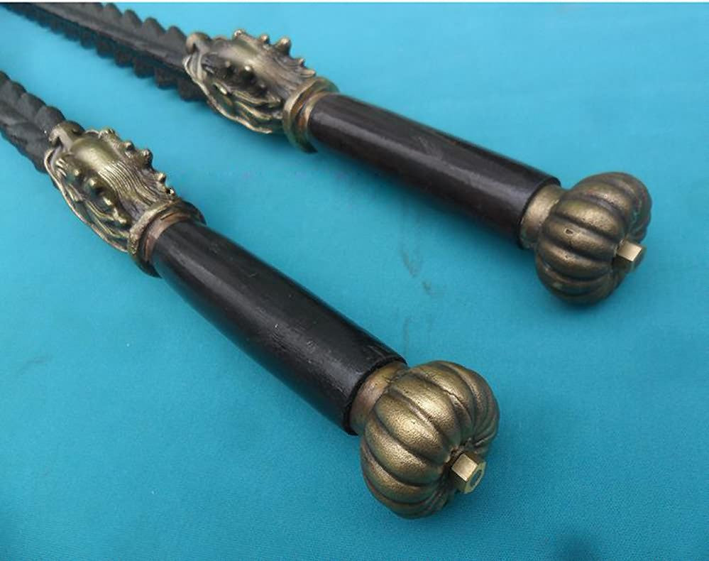 Sword breaker,Double whips(Cast iron material,Brass,Wood handle)