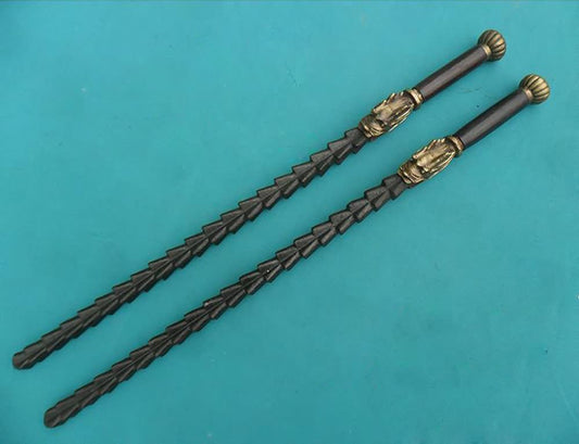 Sword breaker,Double whips(Cast iron material,Brass,Wood handle)