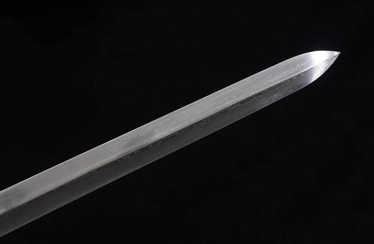 Dragon and Tiger Two-Handed Sword-Hand Forged Damascus Steel Blade,Traditional Craftsmanship