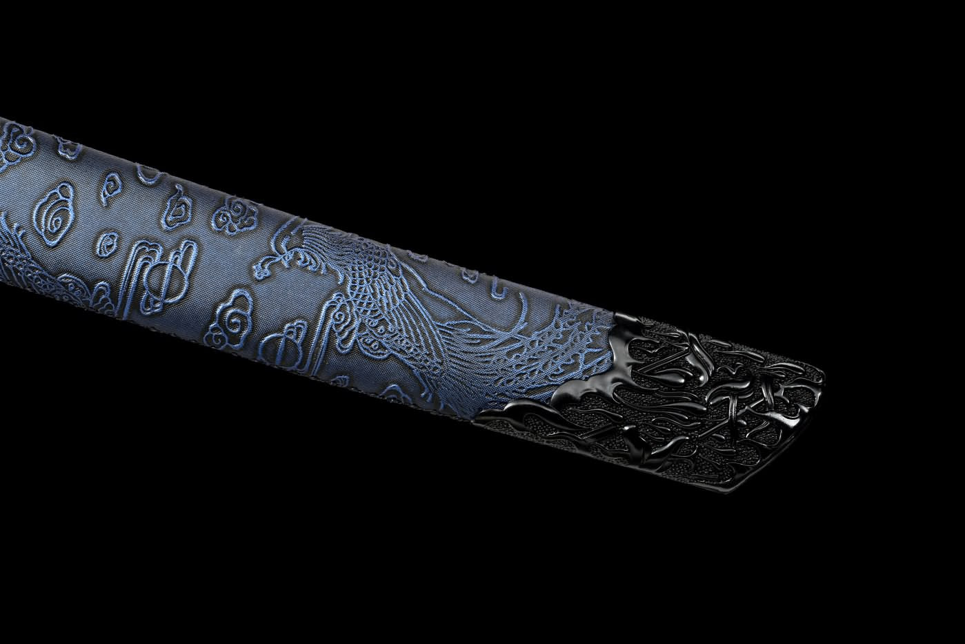 Dragon dao,Machetes Sword Real,High Carbon Steel Blue Blade,Alloy Fittings