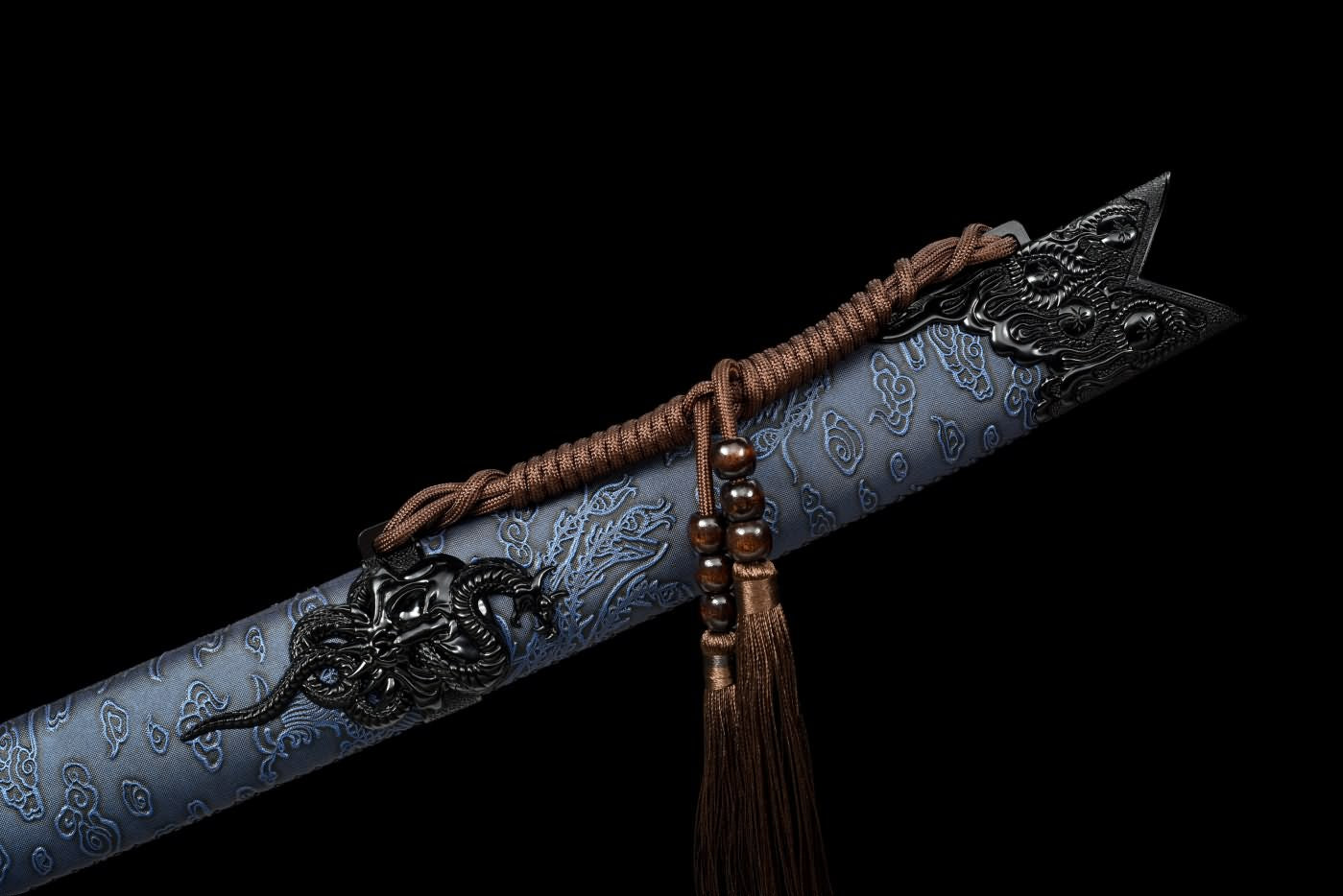 Dragon dao,Machetes Sword Real,High Carbon Steel Blue Blade,Alloy Fittings