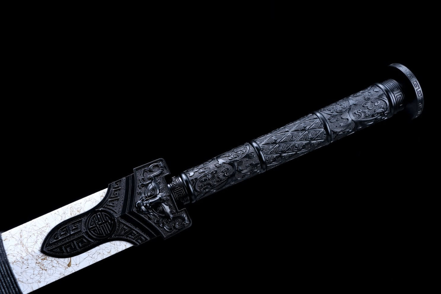 Han jian Sword,Battle Ready Hand Forged High Carbon Steel Etched Blade