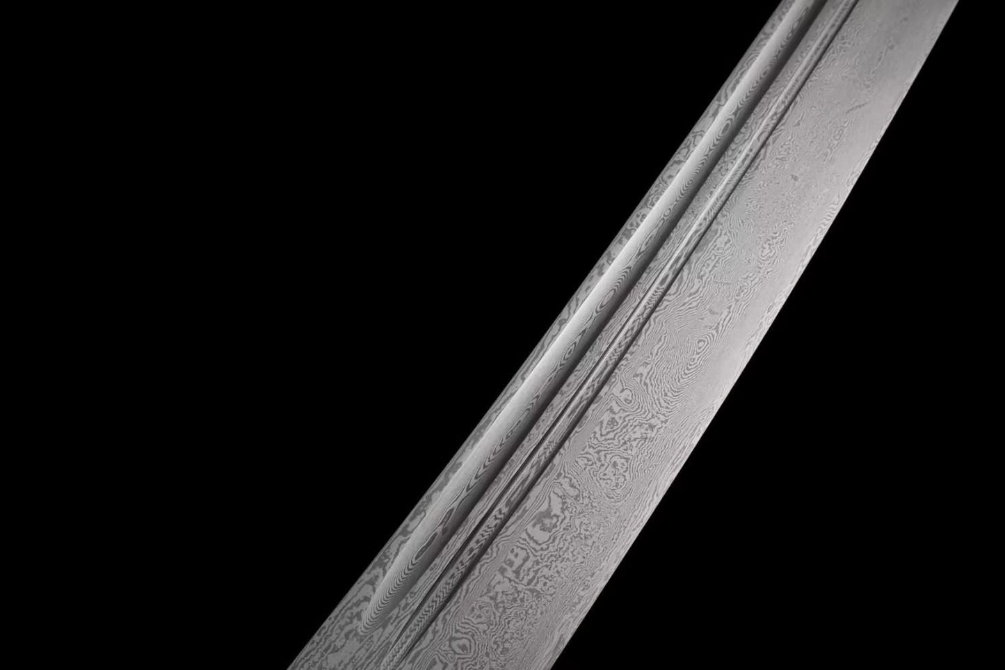 Black Gold dao Sword Battle Ready,Hand Forged Damscus Blade,Alloy Fittings