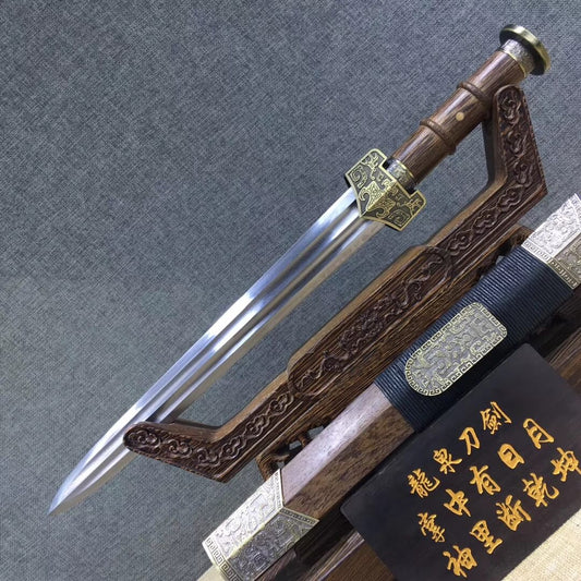 Dagger,Hand forged,Damascus steel,Rosewood scabbard