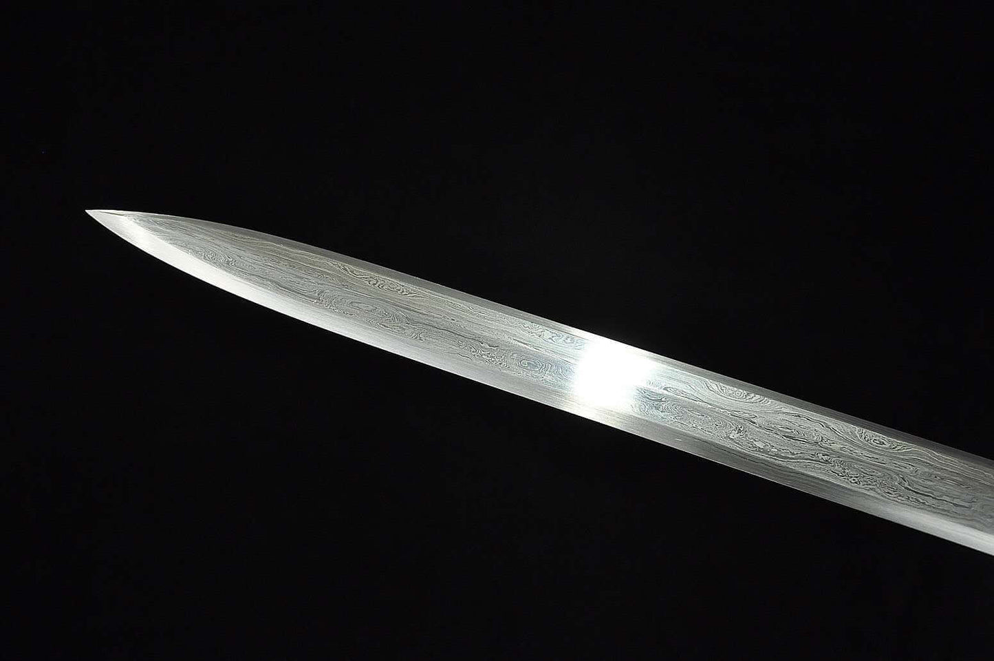 Counteract evil force sword,Damascus steel blade,Ebony Scabbard,Brass fittings