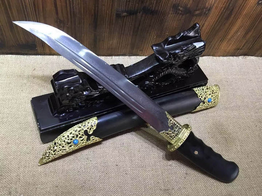 Persian sword,Damascus steel blade,Ebony scabbard,Length 20 inch