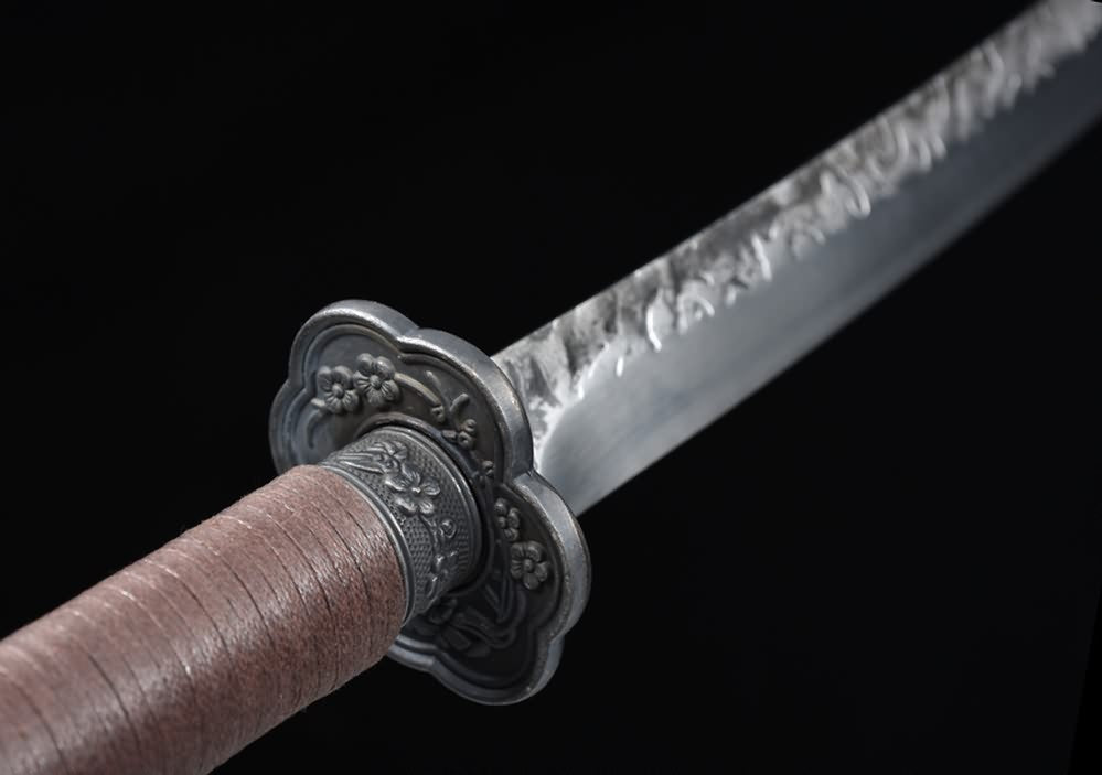 Qing Sword,Broadsword,High Carbon Steel Blade,Leather Scabbard