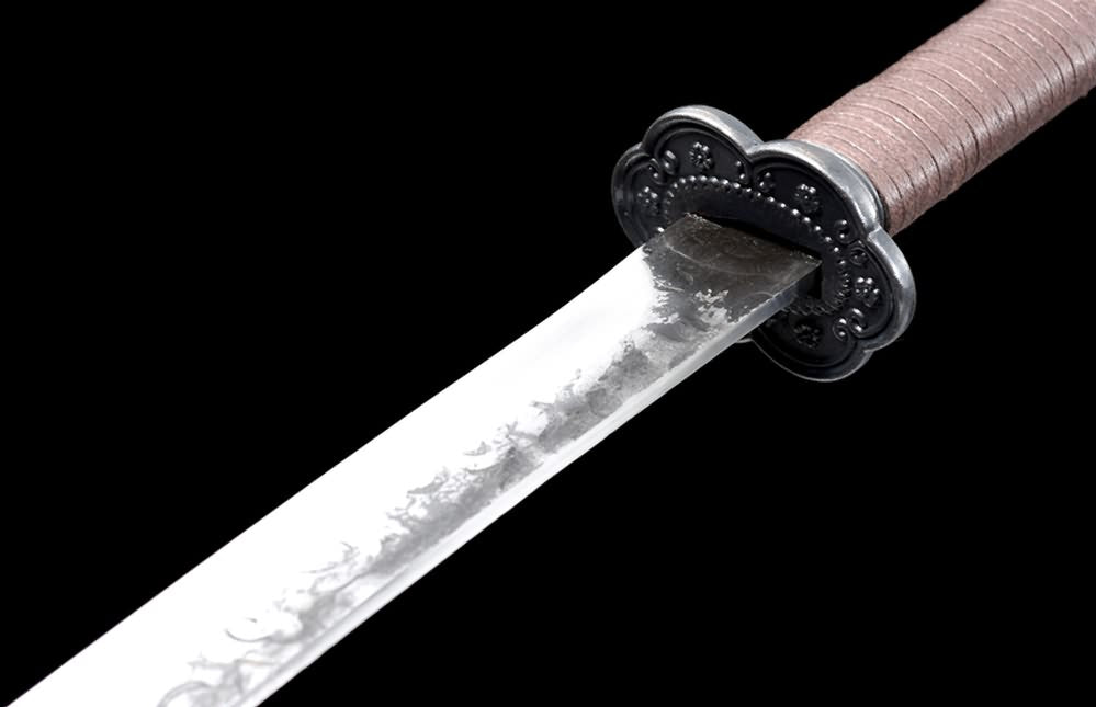 Qing Sword,Broadsword,High Carbon Steel Blade,Leather Scabbard