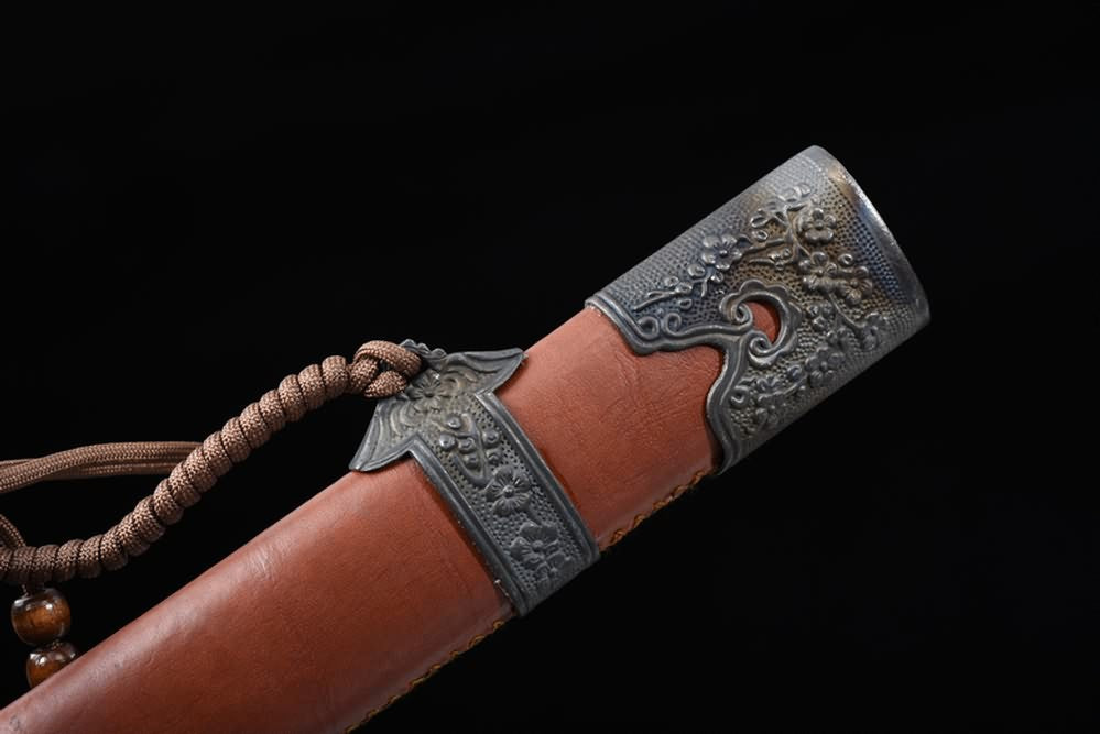 Qing Sword,Broadsword,High Carbon Steel Blade,Leather Scabbard