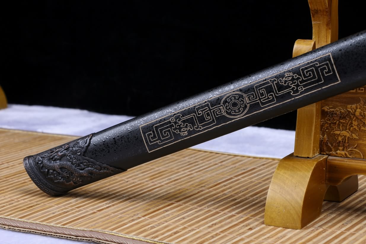 Black Gold Swords real,Forged High Carbon Steel Blade,Alloy Fittings