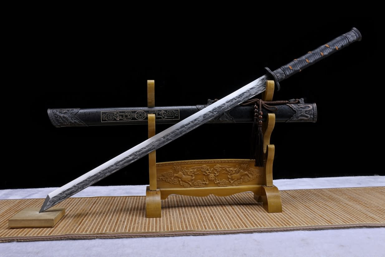 Black Gold Swords real,Forged High Carbon Steel Blade,Alloy Fittings