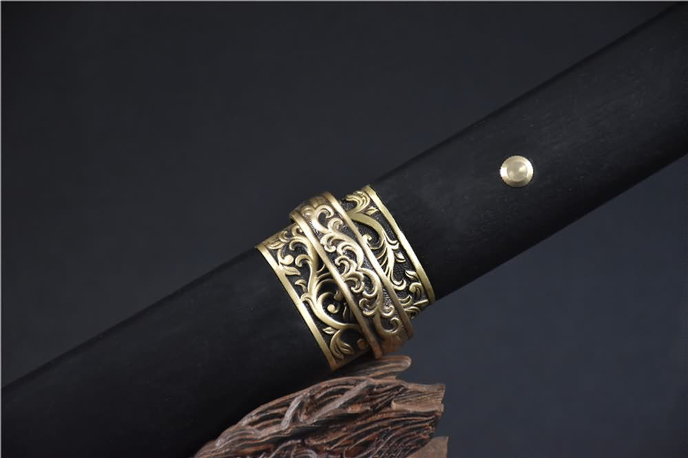 Tang dao sword,Handmade(High carbon steel blade,Brass fittings)Full tang