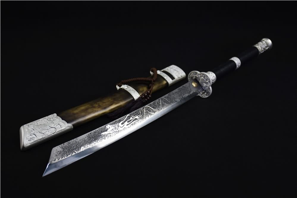 Flying Tiger saber,High carbon steel blade,Brass scabbard