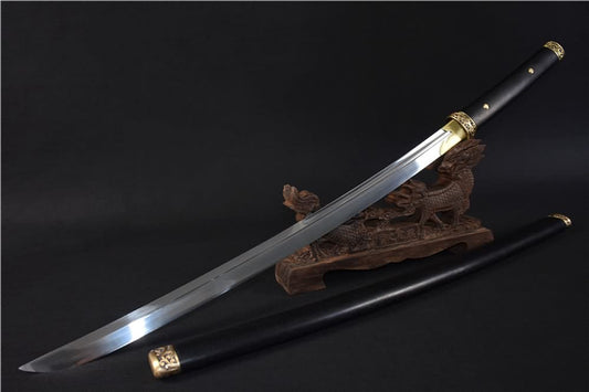 Tang dao sword,Handmade(High carbon steel blade,Brass fittings)Full tang