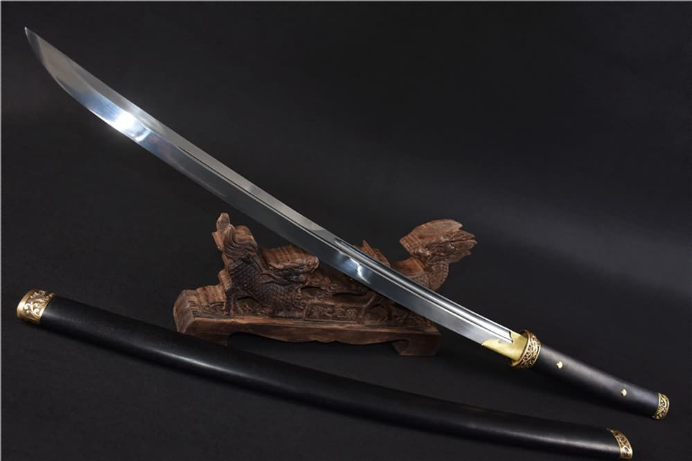 Tang dao sword,Handmade(High carbon steel blade,Brass fittings)Full tang