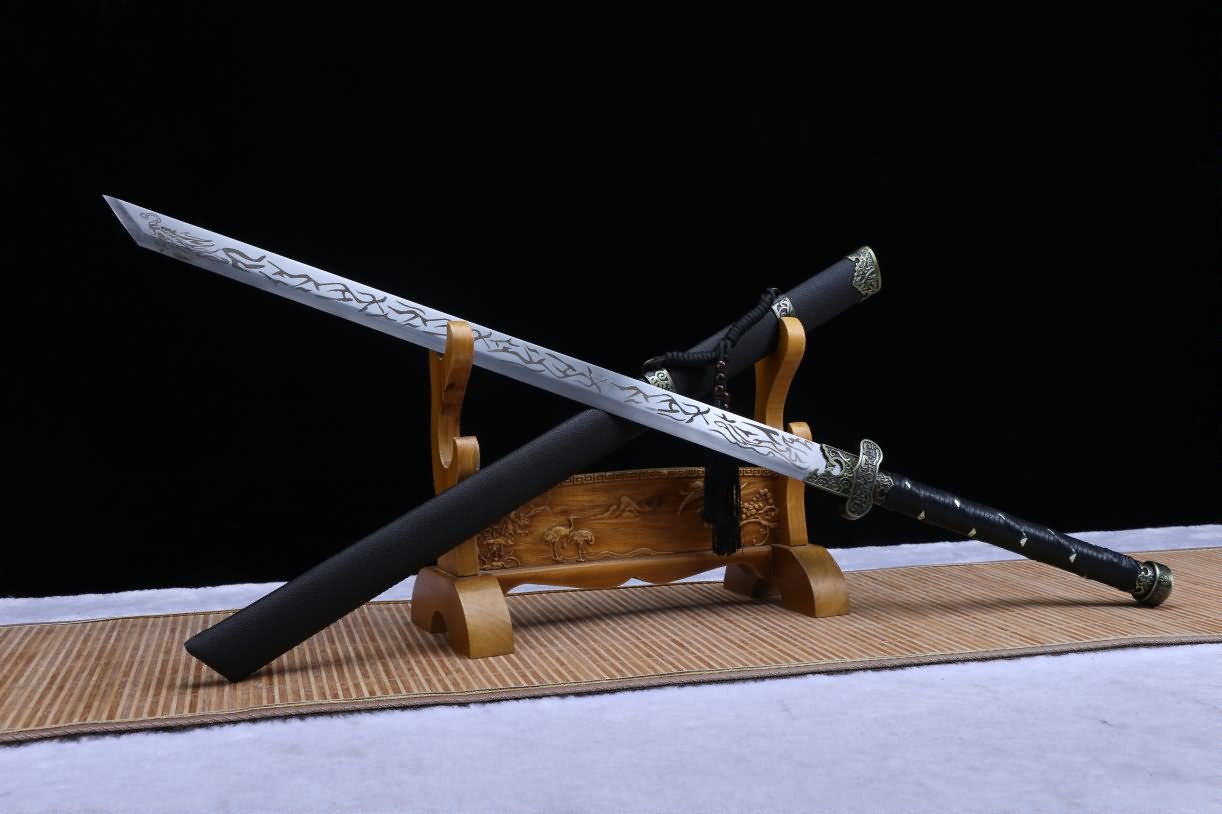 Black gold ancient sword,Forged High carbon steel blade,Alloy fittings,Battle ready