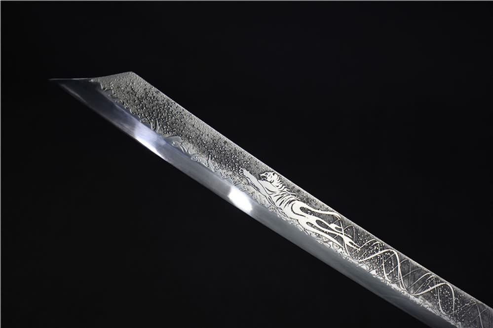 Flying Tiger saber,High carbon steel blade,Brass scabbard