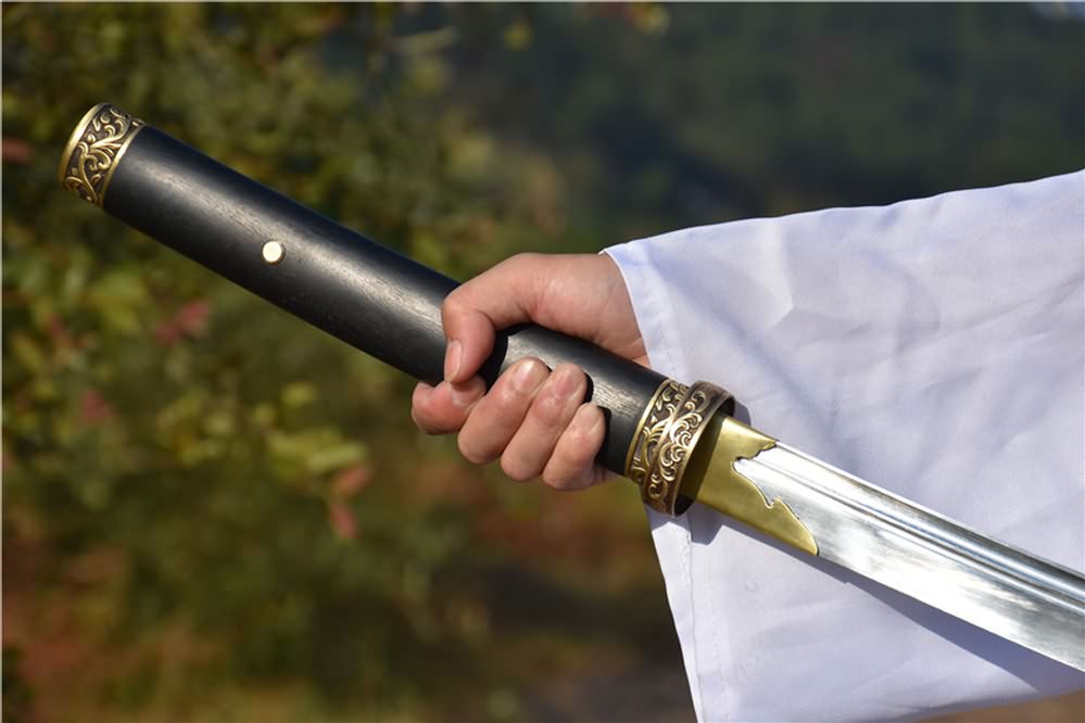 Tang dao sword,Handmade(High carbon steel blade,Brass fittings)Full tang