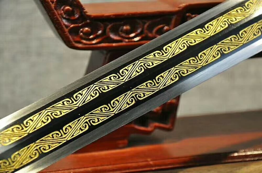 Talisman sword(High carbon steel etched blade,Rosewood,Alloy fittings)Length 45"