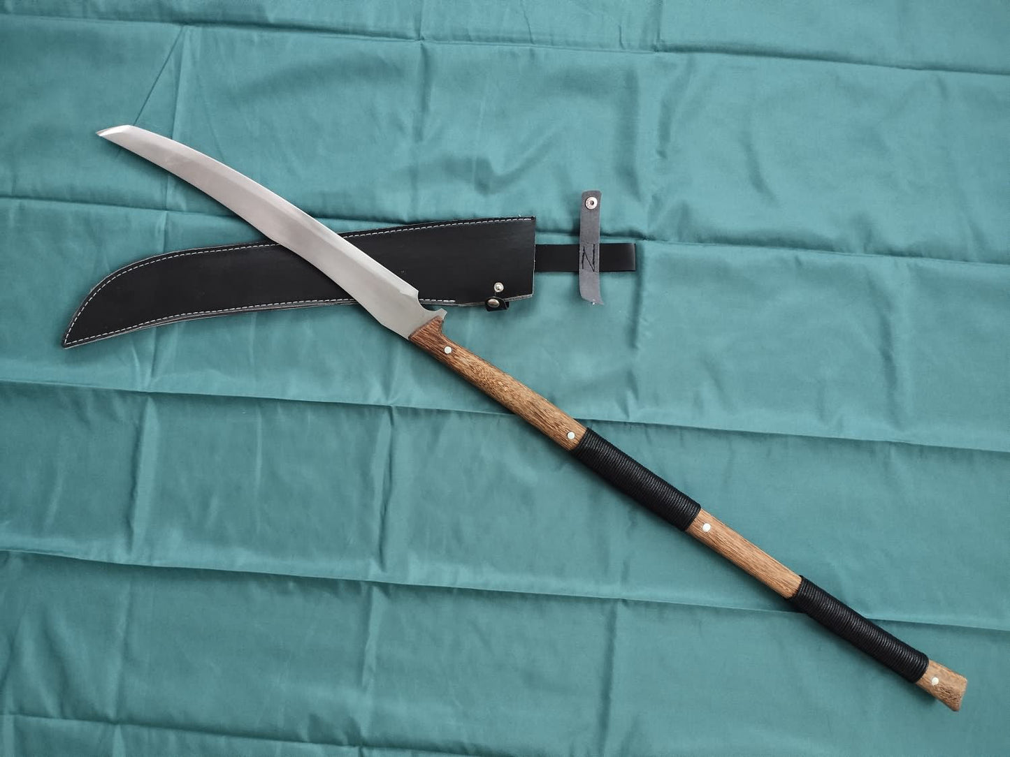 Chinese Long Handle dao Sword Real,Scythe Forged High Carbon Steel Blade