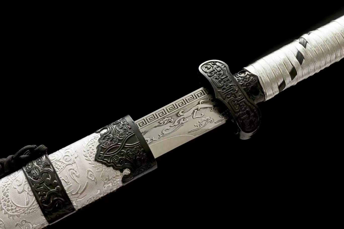 Broadsword Tang Dao,Hand Forged High carbon steel Blades,Alloy fittings