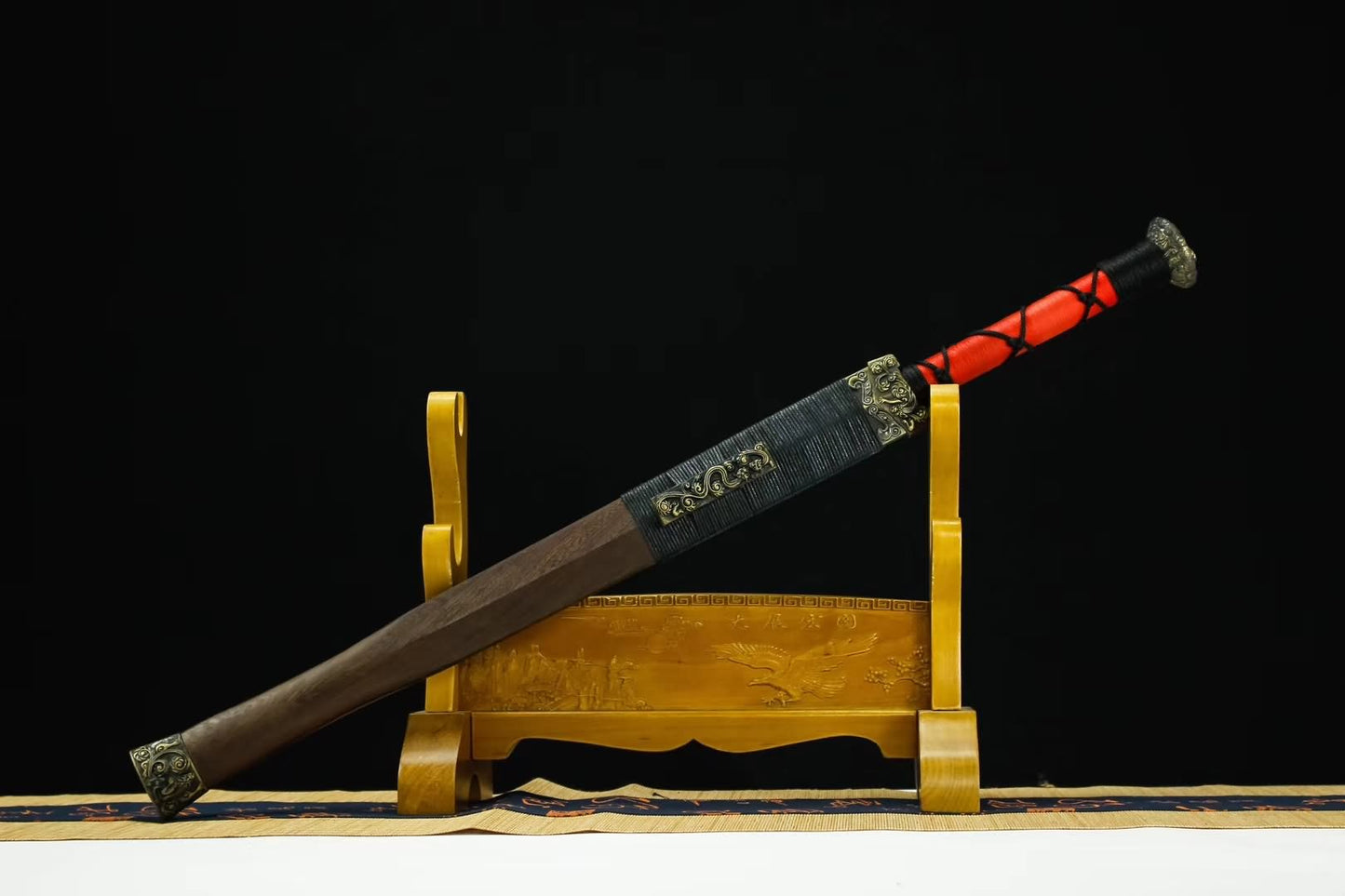 Chibi jian,High Carbon Steel blade,Rosewood,Alloy,Full Tang&Handmade art