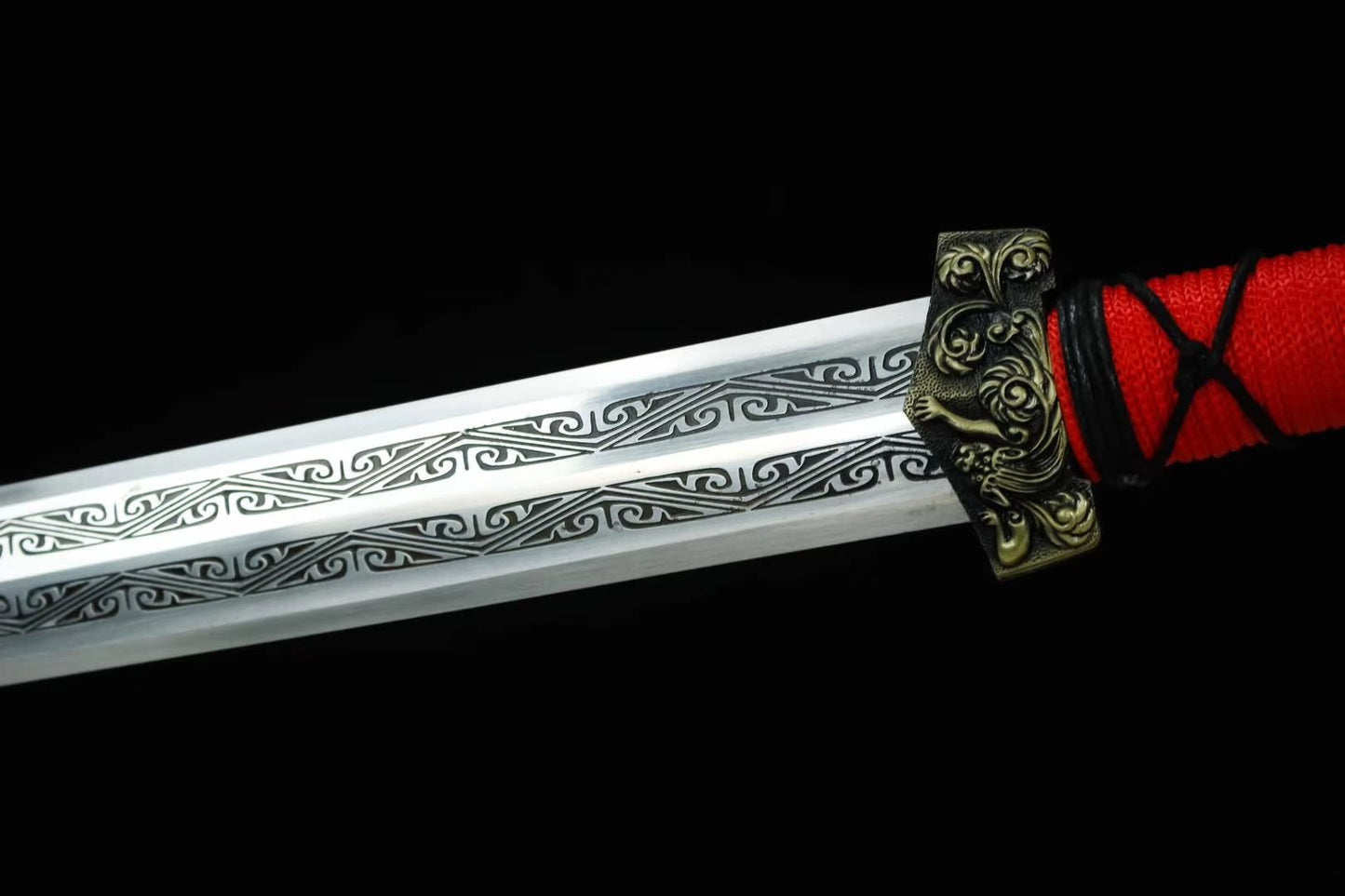 Chibi jian,High Carbon Steel blade,Rosewood,Alloy,Full Tang&Handmade art