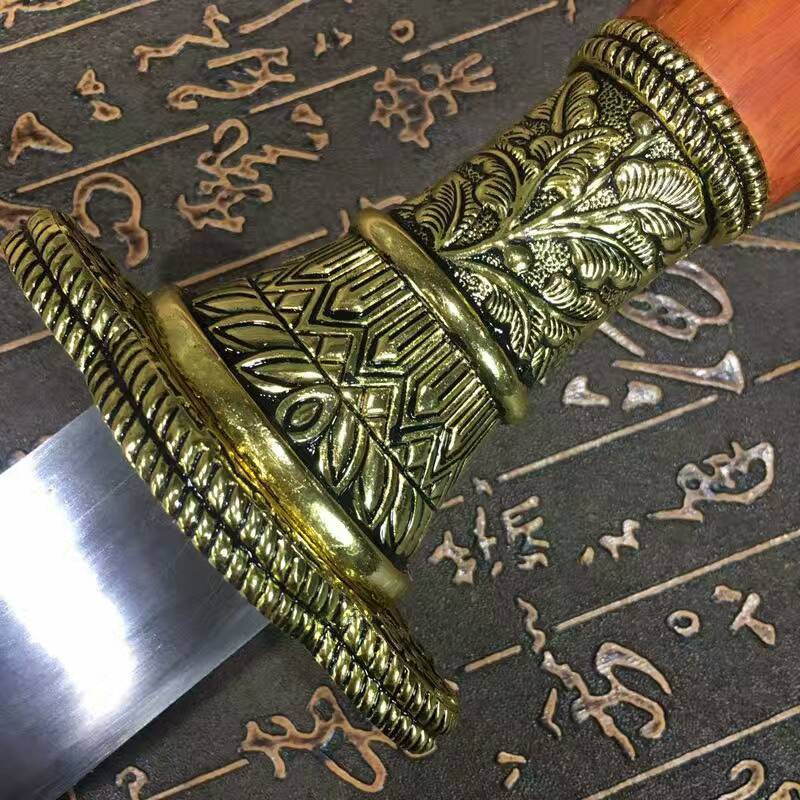 Chinese sword,da kan dao,High carbon steel blade,Pu leather scabbard,Alloy fitting