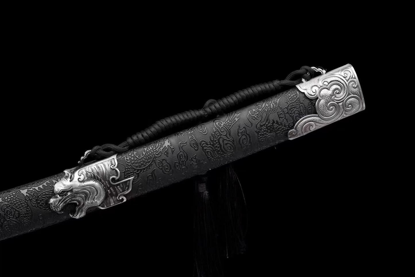 Dragon King Dao Sword - Hand-Forged High carbon Steel Blade, Zinc Alloy Dragon Fittings