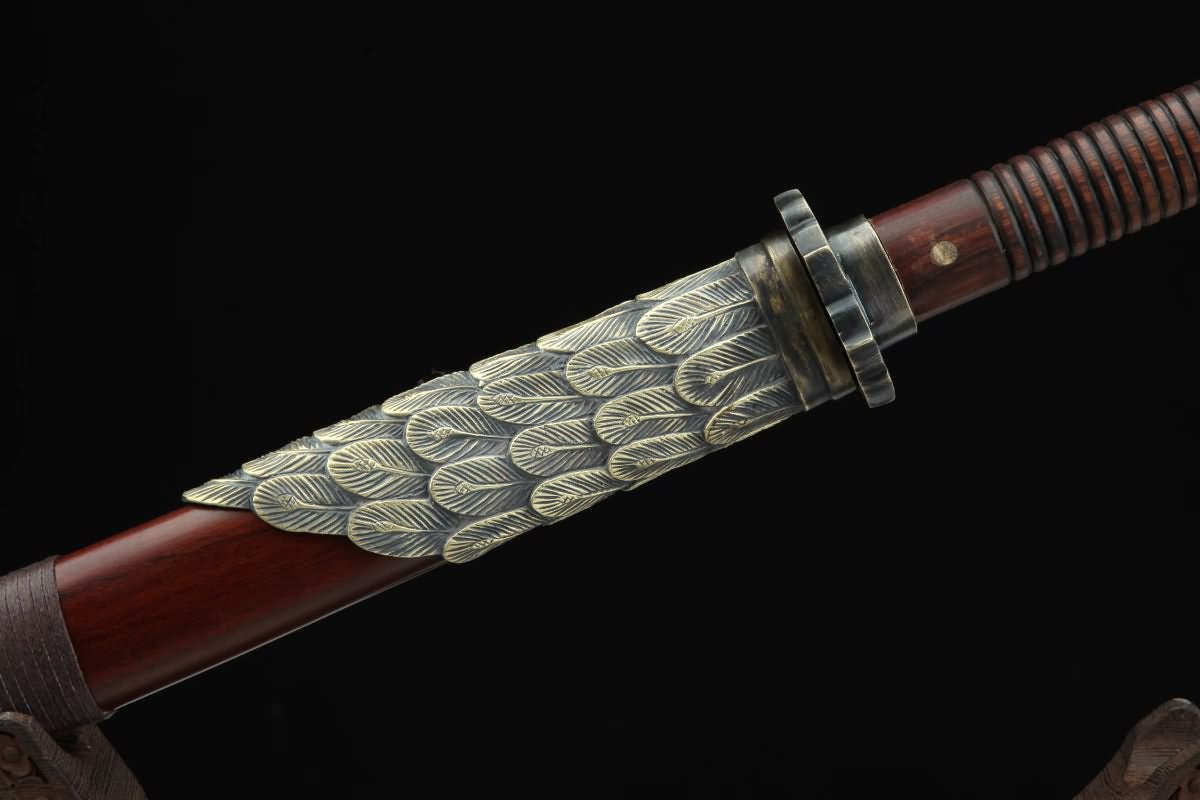 Fengyu dao Sword Real Forged Damascus Blades,Brass Fittings