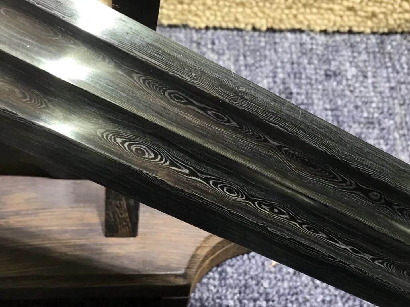 Fengyun sword,Damascus steel blade,Rosewood scabbard,Alloy fitting