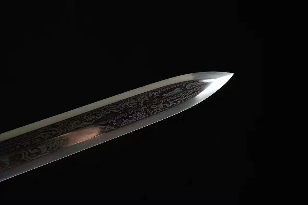 Dragon sword(Damascus Steel blade,Leather scabbard,Brass)Length 31"