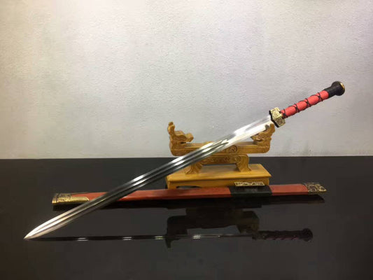 Chinese sword,Han jian(Folding steel blade,Redwood scabbard,Alloy fitted)Length 41"