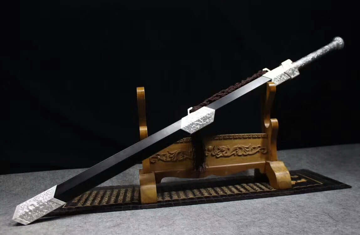 Han jian(High carbon steel etched blade,Metal scabbard,Alloy)Length 39"