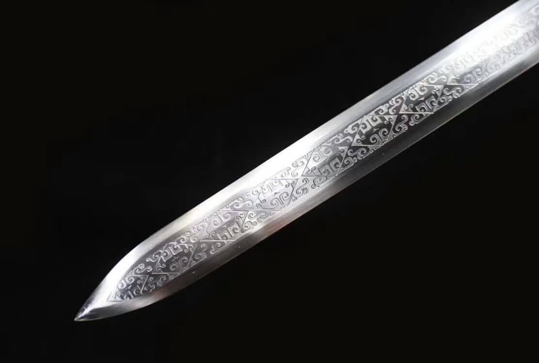 Han jian(High carbon steel etched blade,Metal scabbard,Alloy)Length 39"