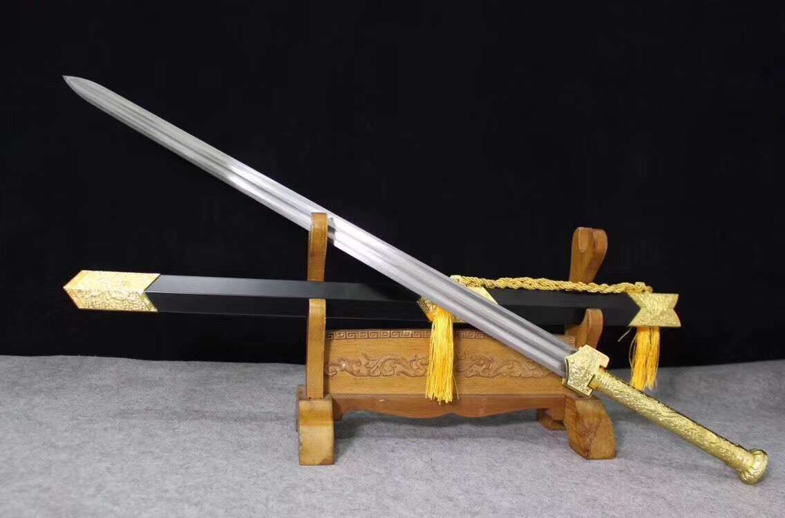 Han jian sword,High carbon steel grooves blade,Alloy scabbard