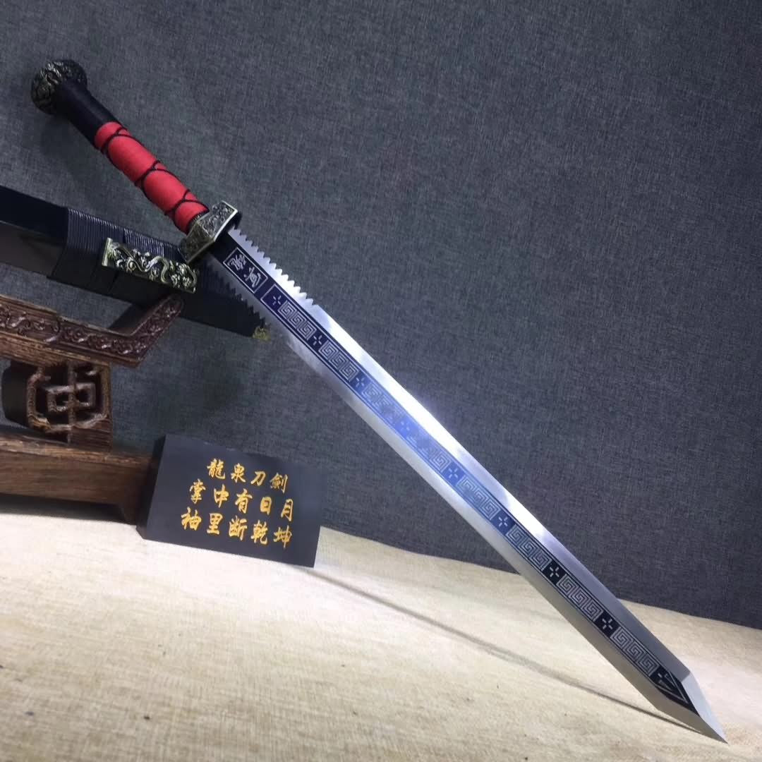 Han jian,High carbon steel etch blade,Solid wood scabbard,Alloy