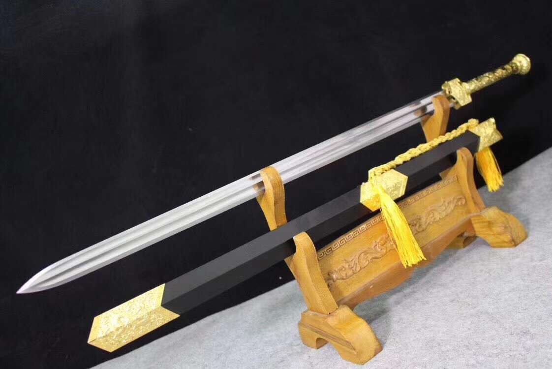 Han jian sword,High carbon steel grooves blade,Alloy scabbard