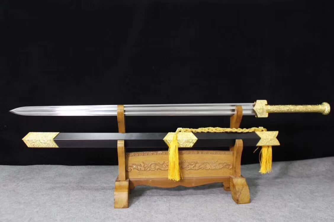 Han jian sword,High carbon steel grooves blade,Alloy scabbard