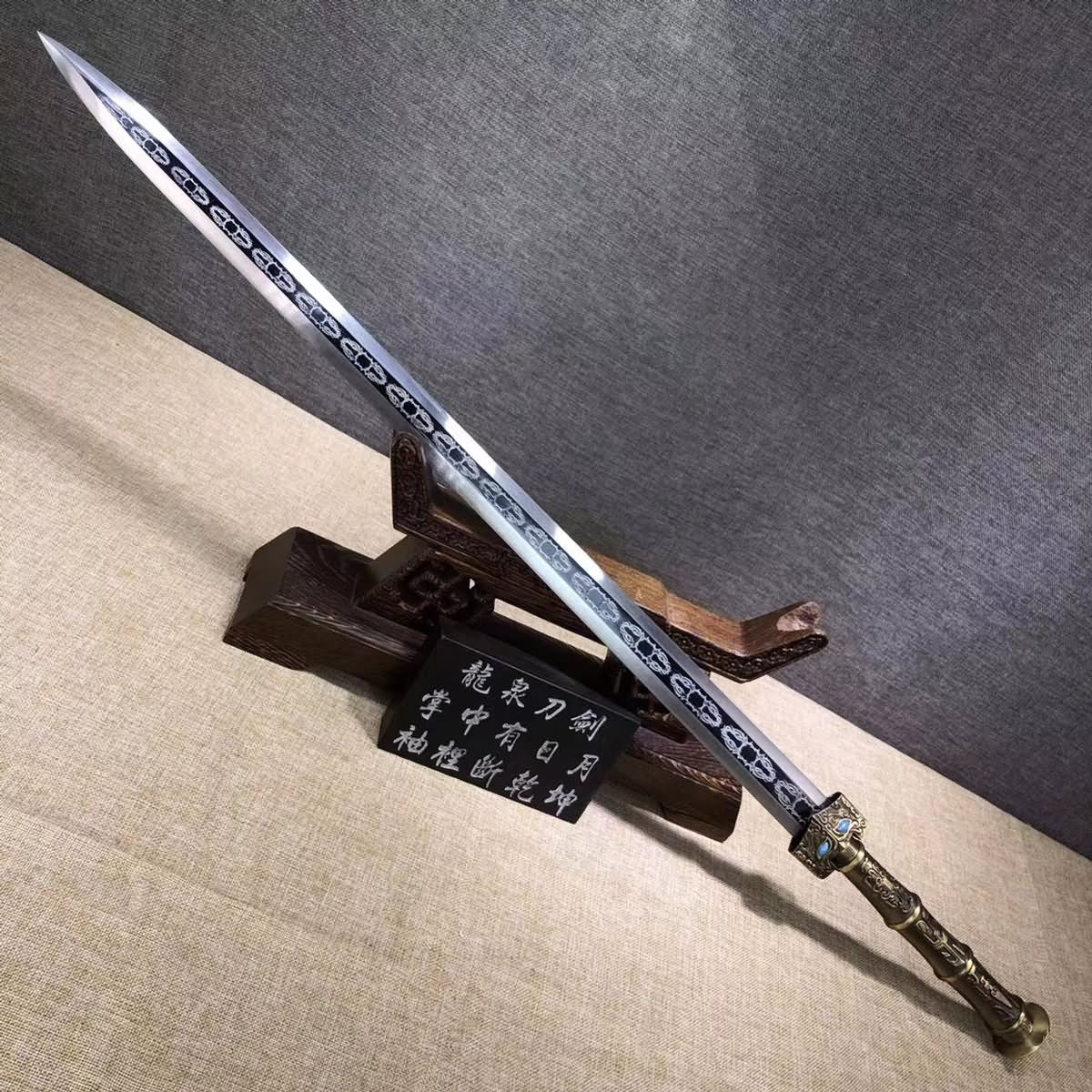 Han jian sword,Handmade high carbon steel blade,Alloy handle