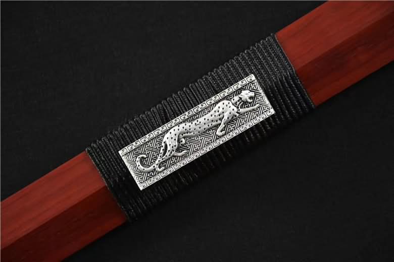 Han jian sword,High carbon steel etch blade,Redwood scabbard