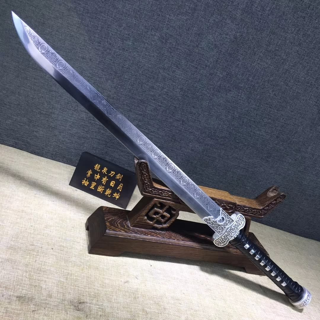 Black gold knife,High carbon steel blade,Rosewood scabbard