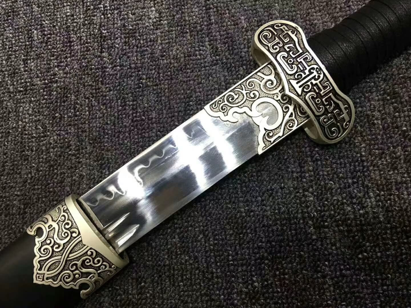 Broadsword,Handmade High carbon steel burn blade,Kirsite fittings