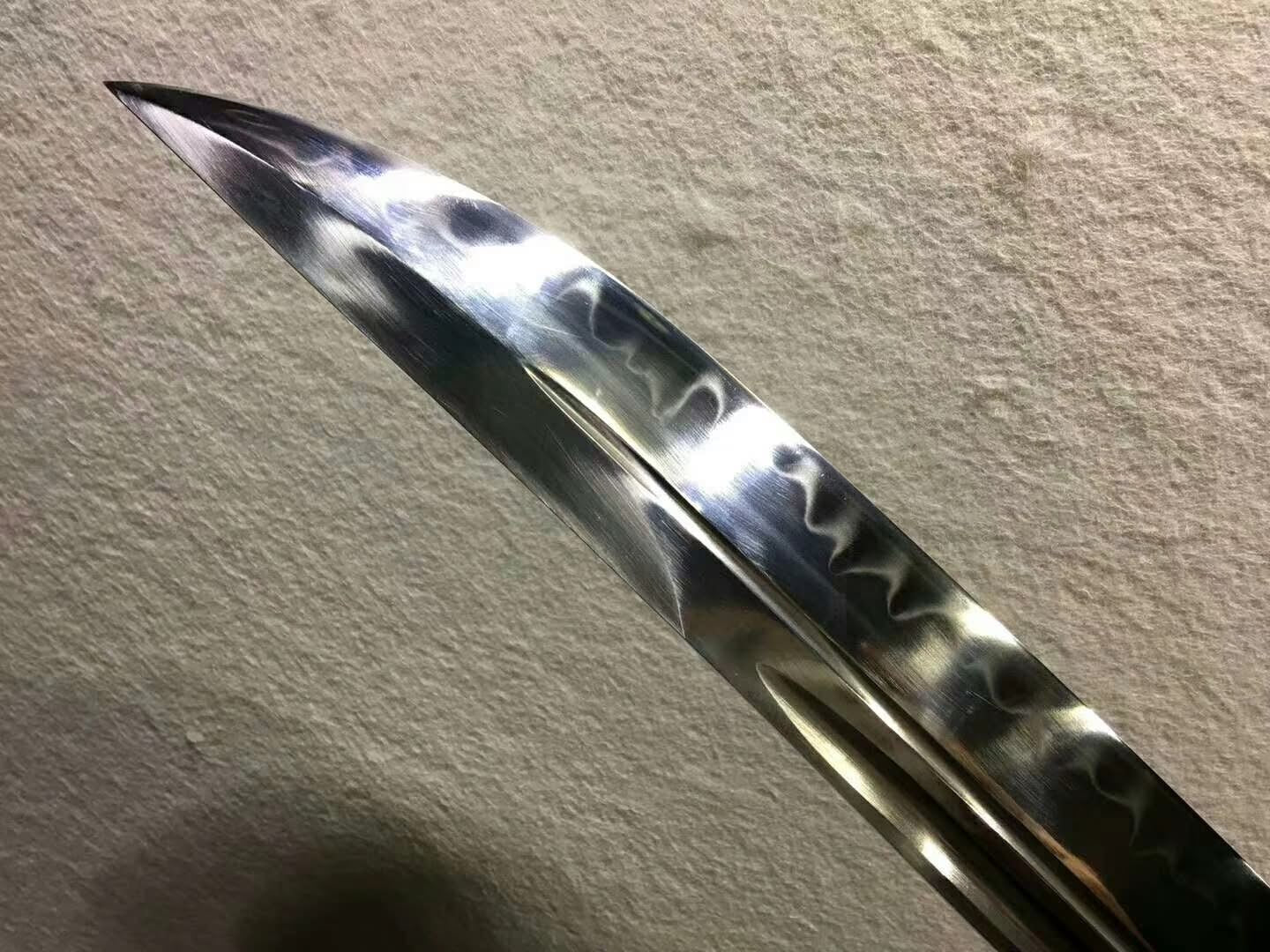 Broadsword,Handmade High carbon steel burn blade,Kirsite fittings